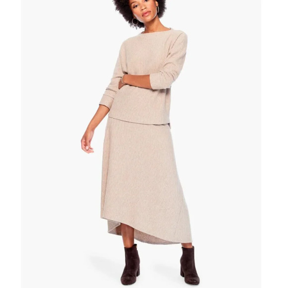 Nic+Zoe Skirt Womens Size Medium Brown Cozy All Day Midi Length Pull On - Picture 3 of 11